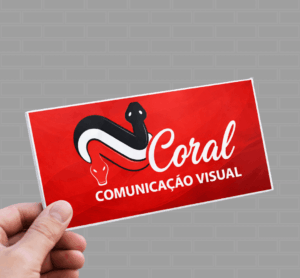 Placa PS Adesivada Coral Comunicação Visual